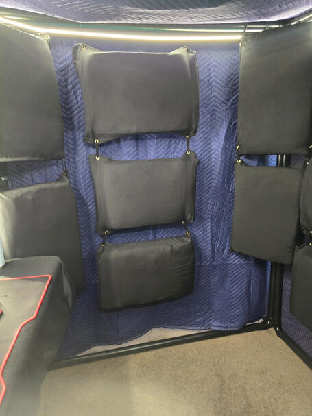 Sound Treatment Recording studio side walls with sound treatment